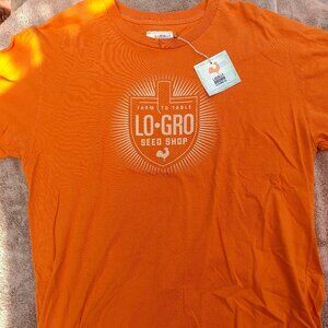 Adult Unisex, LG - "Lo-Gro Orange". 100% Organic Cotton